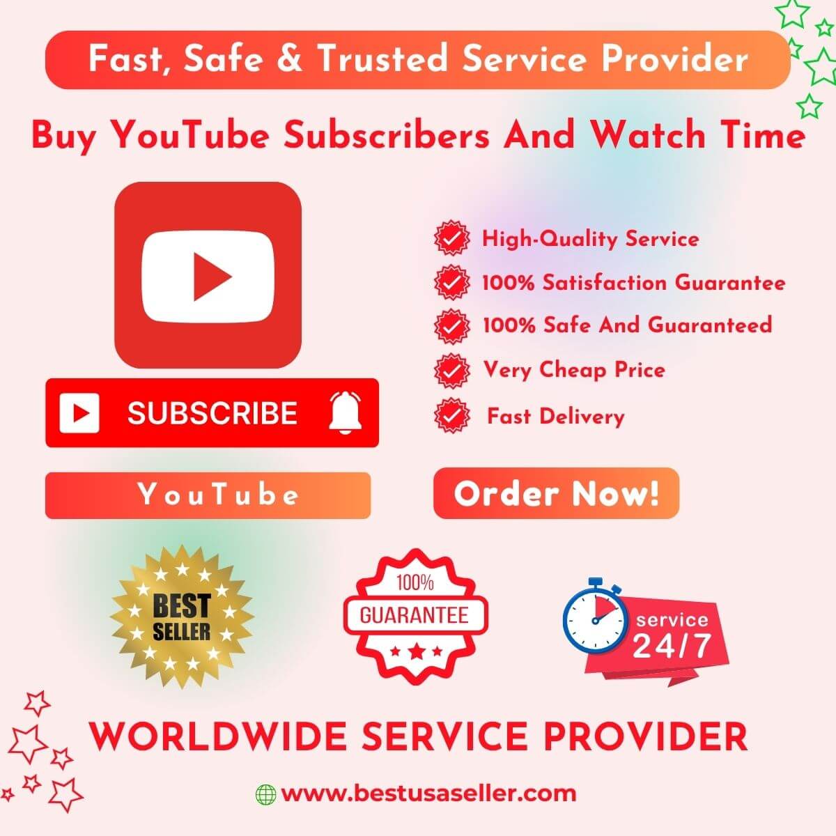 Buy YouTube Subscribers And Watch Time - Best, Real 2024