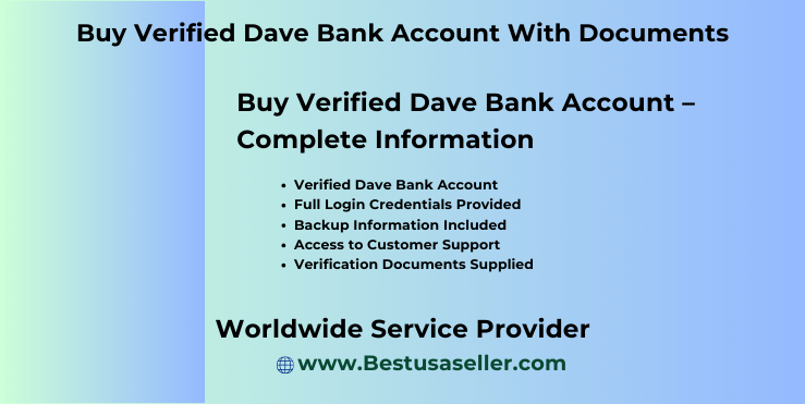 buy dave bank verified accounts usa